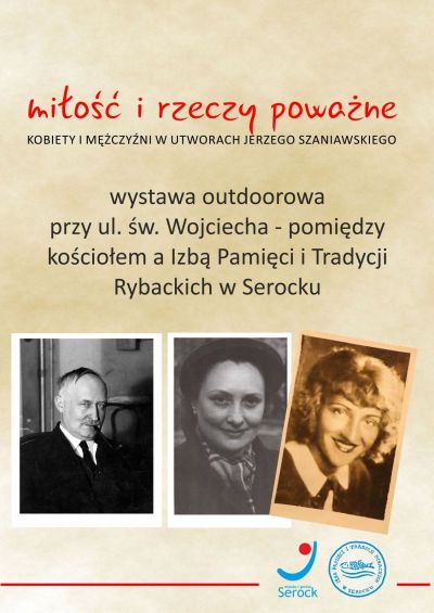 plakat zapraszający na wystawę dot. Szaniawskiego