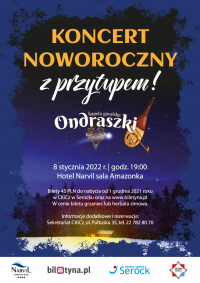 Plakat koncert noworoczny kapeli Góralskiej "Ondraszki" 8...