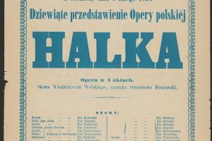 Opera Polska w Krakowie. Afisz teatralny - Halka - 1867 r.